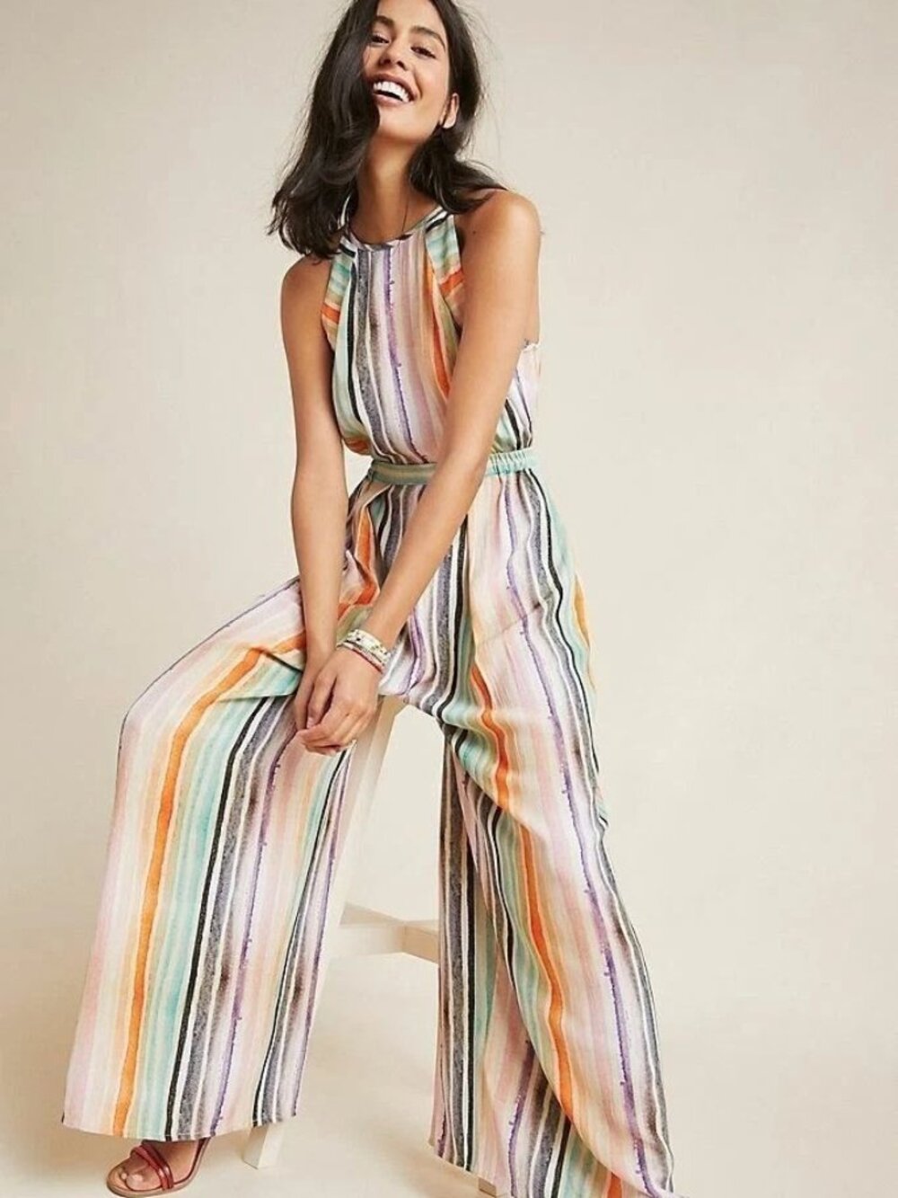 Anthropologie | Blank London Gallery Row Striped Wide Leg Jumpsuit - Size M
